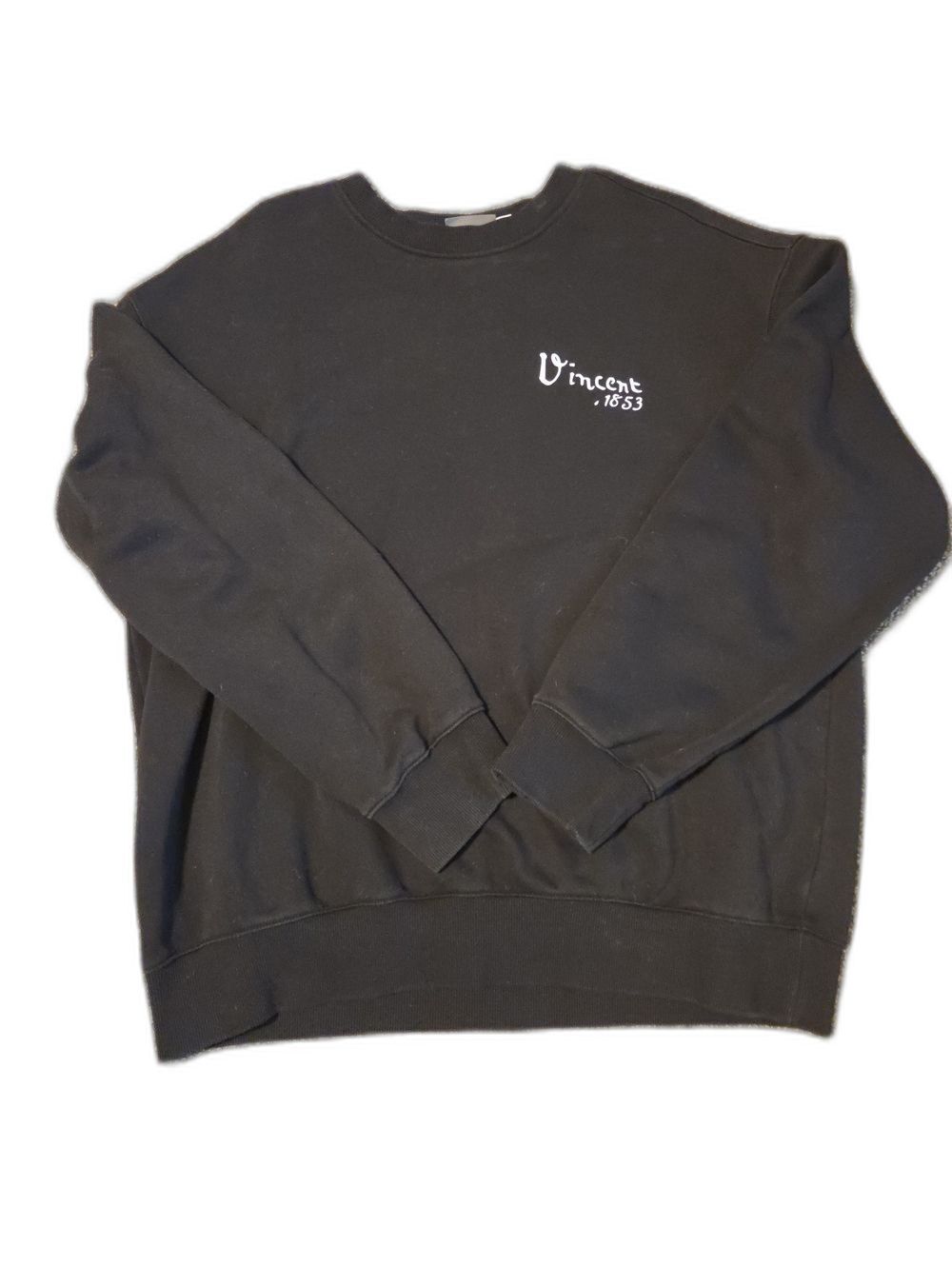 H&m Vincent Van Gogh Black Graphic Crew Neck Sweatshirt